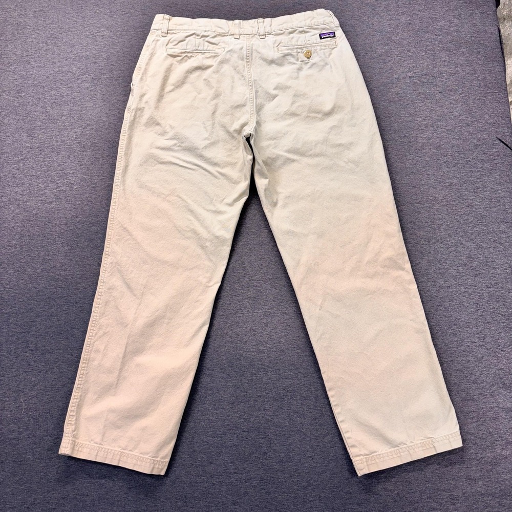 Patagonia Organic Cotton‎ Pants Mens 36x29 Beige Canvas Chino Straight Leg